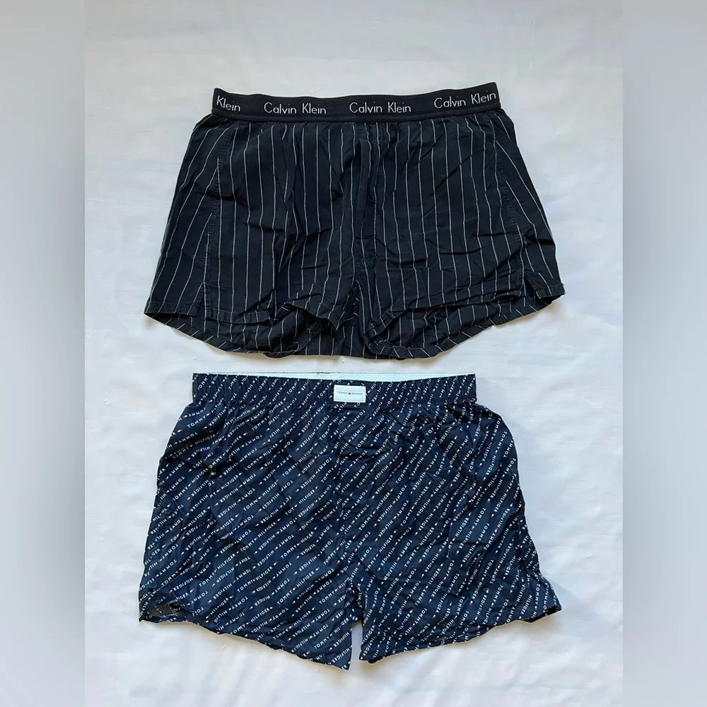 Calvin Klein 36 Blk stripes Tommy Hilfiger monogram Boxer Shorts Set 100% cotton - Picture 3 of 8